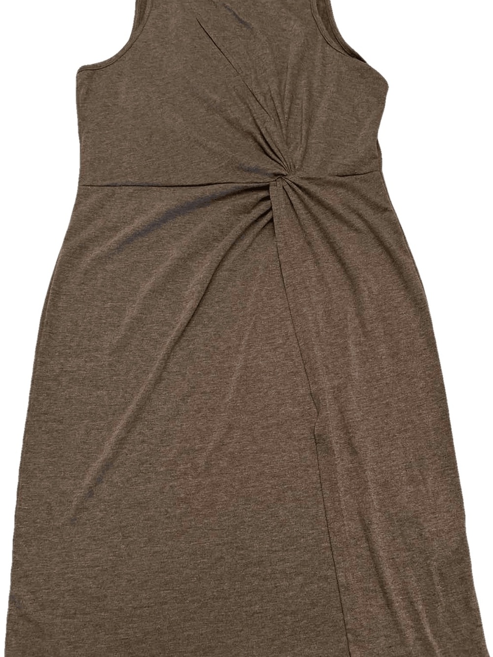 Women's Twist-Front Sleeveless Dress - Brown